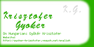 krisztofer gyoker business card