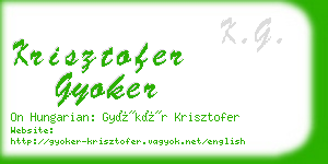 krisztofer gyoker business card